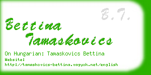 bettina tamaskovics business card